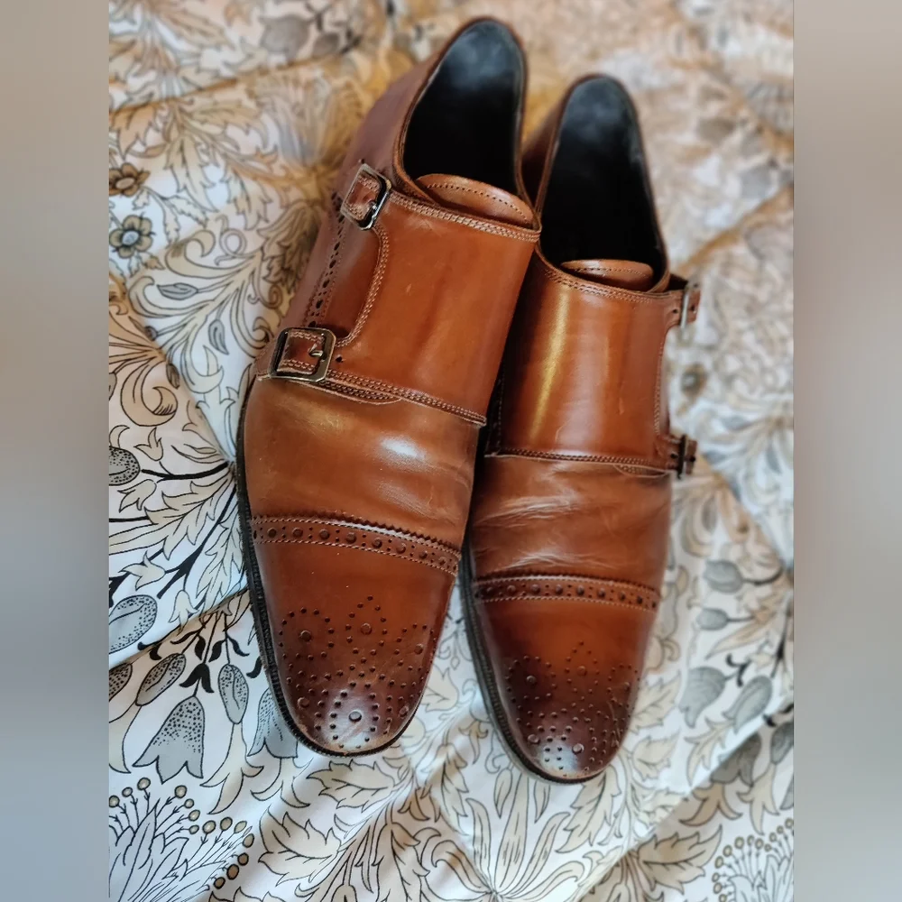 ADAM DERRICK To Boot Monk Strap Derby Oxfords men's size 9 - Picture 9 of 10